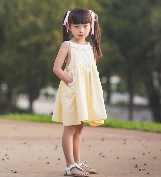 white shoes with yellow dress The Proper Peony Dress