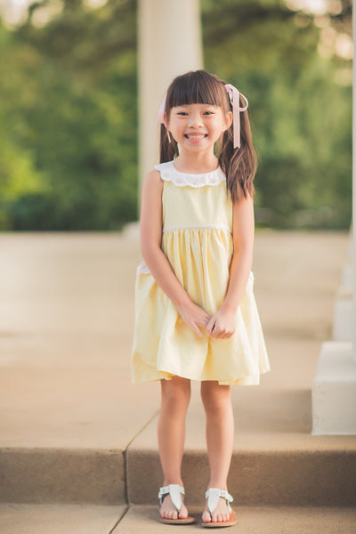 Girls yellow gingham best sale dress