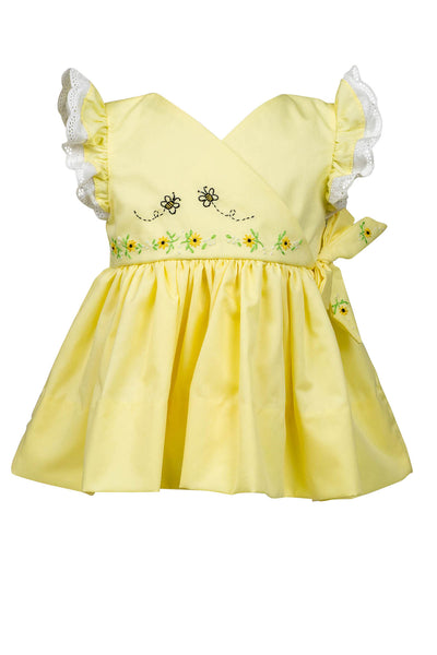 The Proper Peony Alys Yellow Wrap Dress