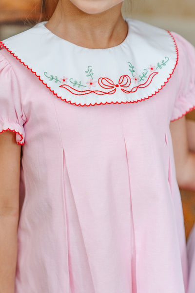 The Proper Peony Paulina Pink and Red Bow Dress