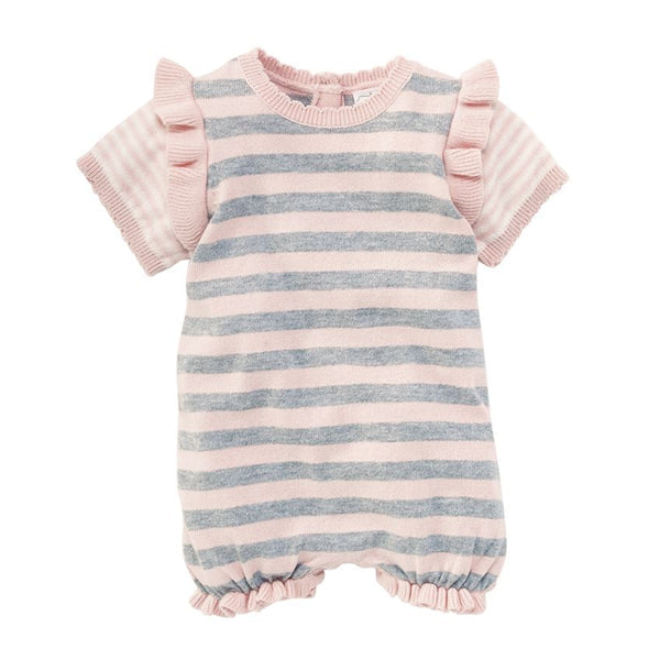 Mud Pie Pink Stripe Knitted Bubble