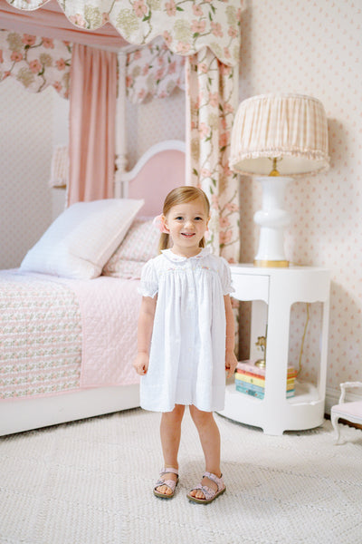 The Proper Peony White Ingrid Swiss Dot Dress
