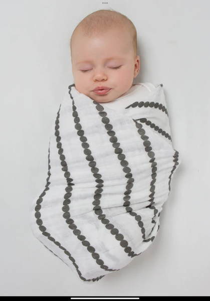 Muslin Swaddle Blankets - Gold and Graphite, Soft Black with Touch of Gold Shimmer (Set of 4)