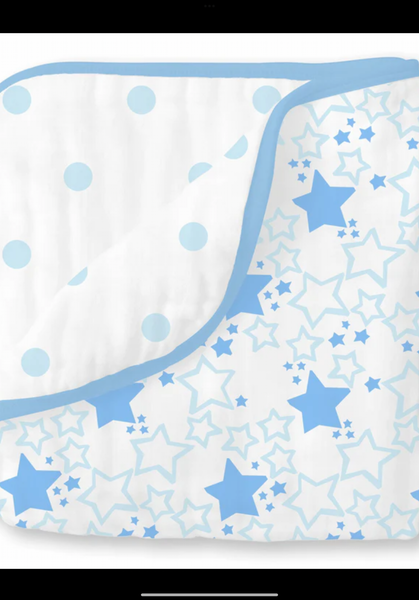 Muslin Luxe Blanket - , Pastel Blue