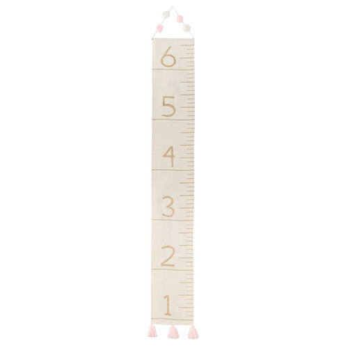 Mudpie Gold & Pink Tassel  Growth Chart