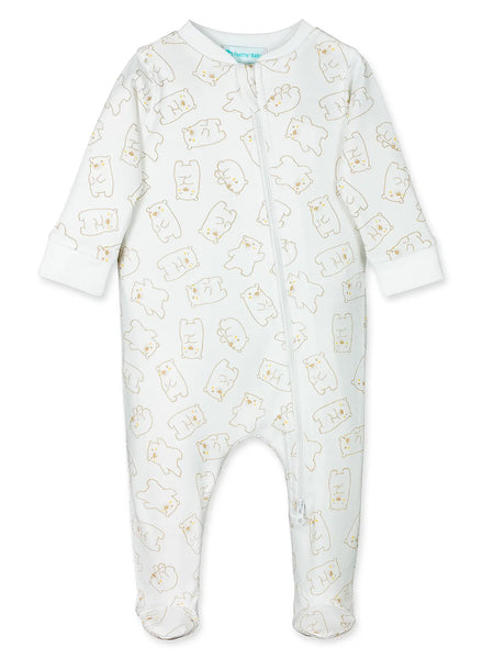 Feather Baby Zipper Sleepiest  - Bundle of Bears - Pima Cotton