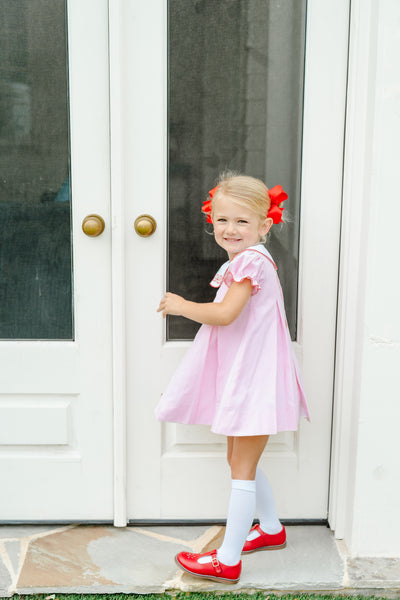 The Proper Peony Paulina Pink and Red Bow Dress