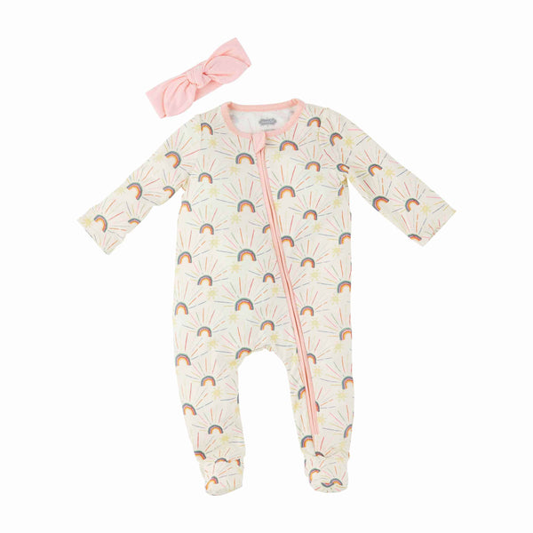 Mud Pie Cream Rainbow Sleeper & HB