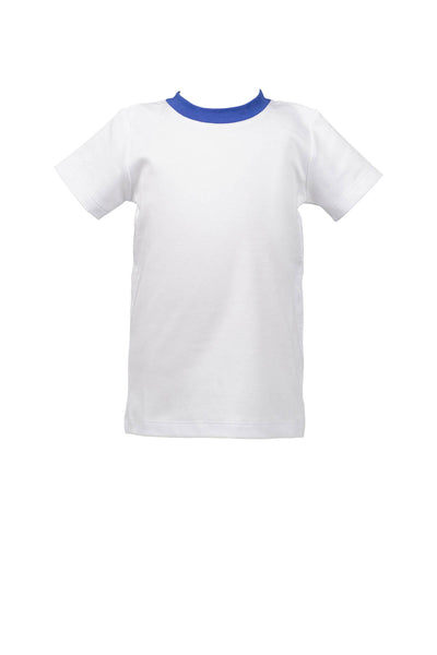 The Proper Peony Parkside Pima Boy T-Shirt Blue (Regatta Trim):