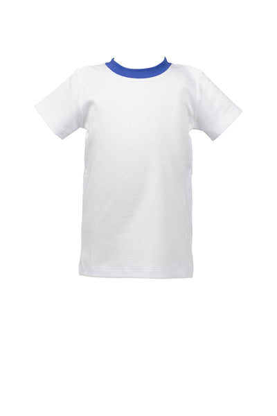 The Proper Peony Boy - Parkside Pima T-Shirt Blue (Regatta Trim):