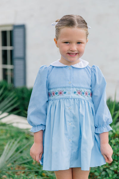 The Proper Peony Beckett Blue Floral Dress