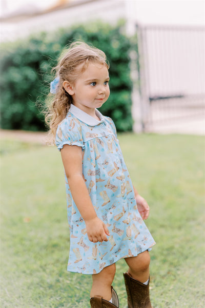 The Proper Peony Parkside Pima Boots Button Front Dress SS