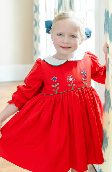 The Proper Peony Classics Annika Red Flowers Dress