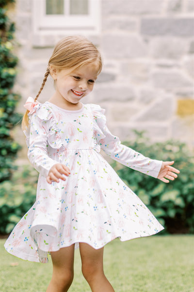 The Proper Peony Parkside Pima EN Point Twirl Dress LS