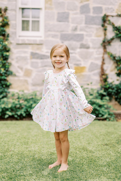 The Proper Peony Parkside Pima EN Point Twirl Dress LS