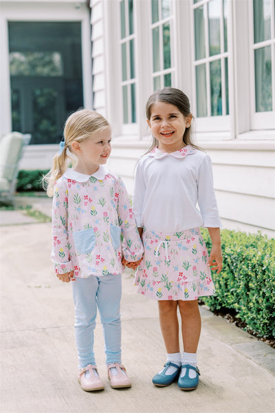 The Proper Peony Parkside Pima English Garden LS Tunic & Leggings Set
