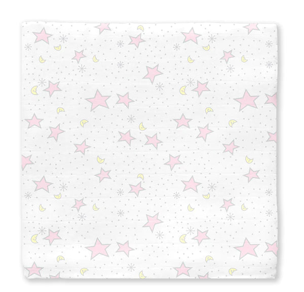 Swaddle Designs Muslin Swaddle Single - Twinkle, Pastel Pink