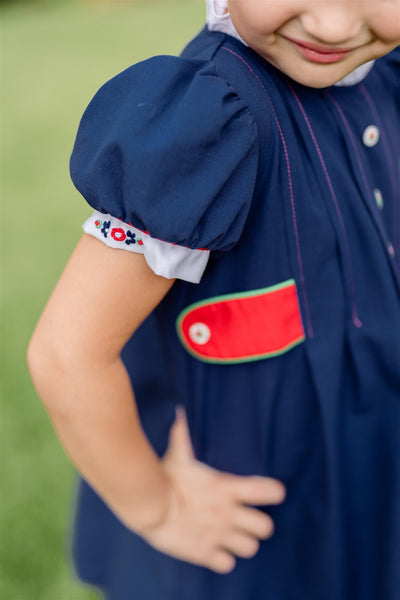 The Proper Peony Classics  Gianna Navy Dress