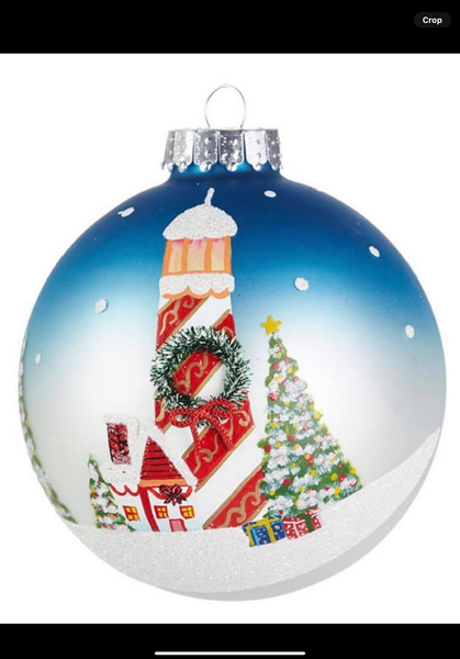 Raz Imports Lighthouse Blown Glass