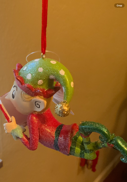 Raz Imports Elf Ornament with Book