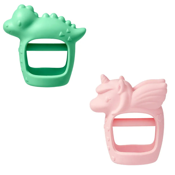 Itzy Ritzy Bitsy Grip Teether - Unicorn Pink