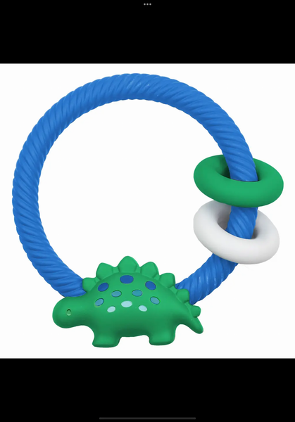 Itzy Ritzy Silicone Teether Rattles Dino