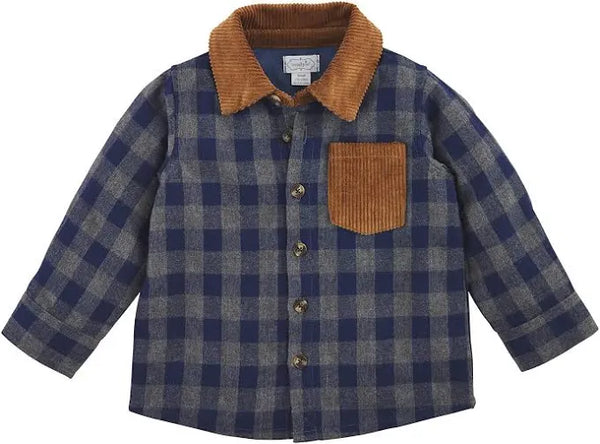 Mud Pie Navy Check Shacket