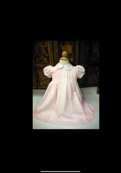 Willbeth Pink Pleated Linen Dress
