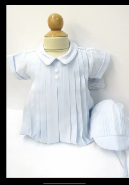 Willbeth Boys Bubble - Blue Pleated
