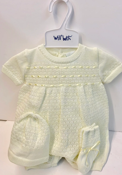 Willbeth  Unisex Bubble  - Yellow Knit