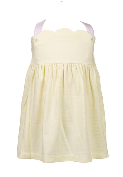 The Proper Peony Parkside Pima - Light Yellow Striped Sundress