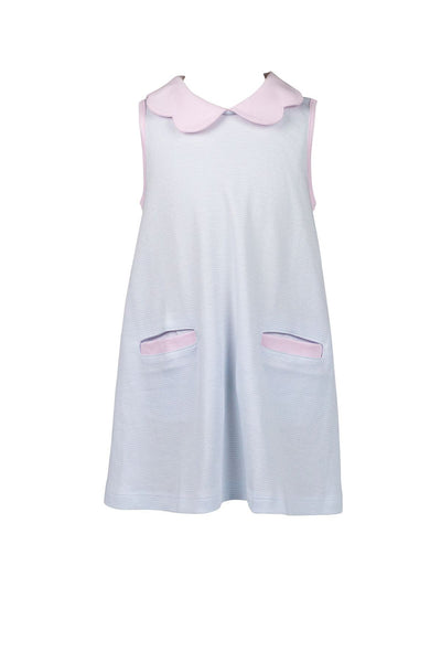 The Proper Peony Parkside Pima Scallop Stripe Dress