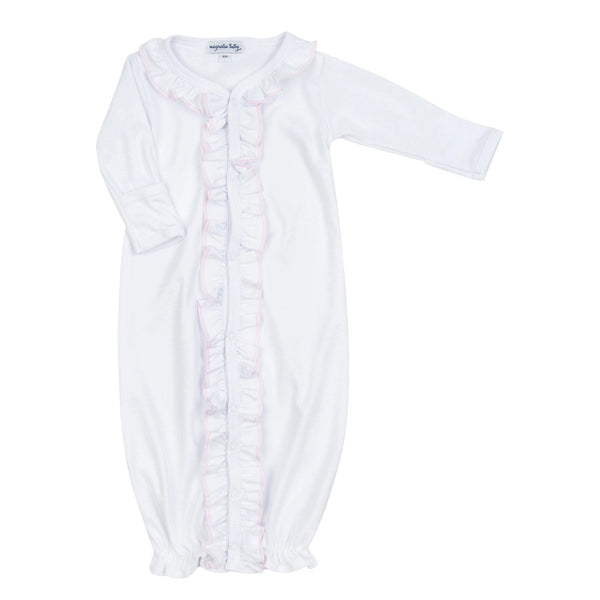 Magnolia Baby White Converter with Pink Ruffle