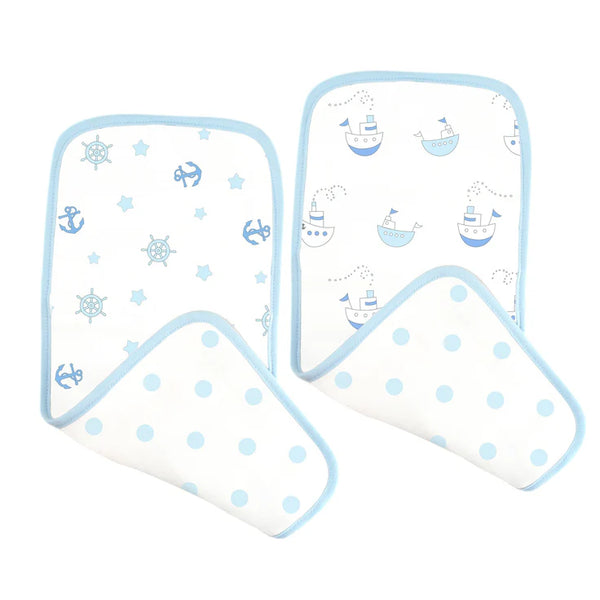 Swaddle Designs Muslin Burpies Blue