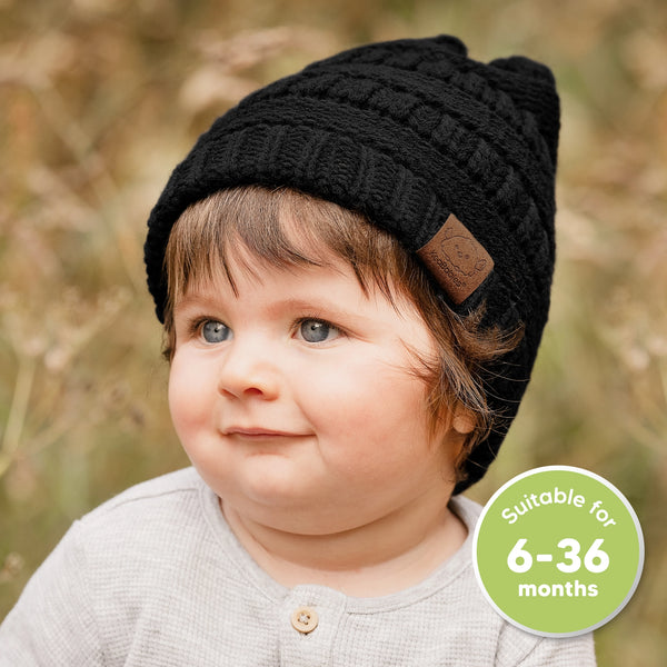 KeaBabies 3-Pack Warmzy Baby Beanies (Urban, M)