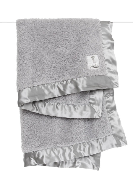 Little Giraffe Chenille Baby Blanket - Silver