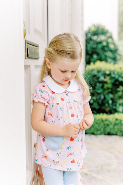 The Proper Peony Parkside Pima School Days Tunic & Leggings Set
