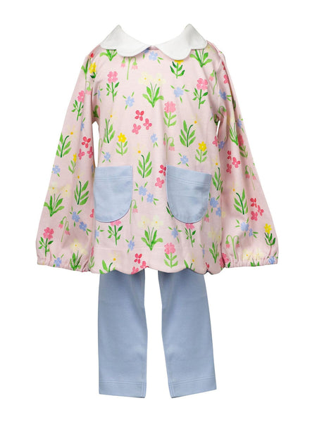 The Proper Peony Parkside Pima English Garden LS Tunic & Leggings Set