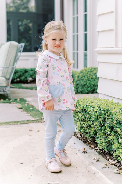 The Proper Peony Parkside Pima English Garden LS Tunic & Leggings Set