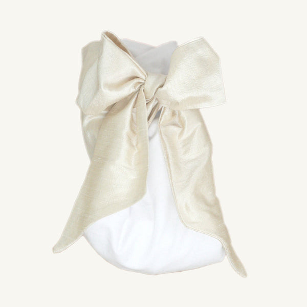 The Beaufort Bonnet Company- Bow Swaddle Gold Satin