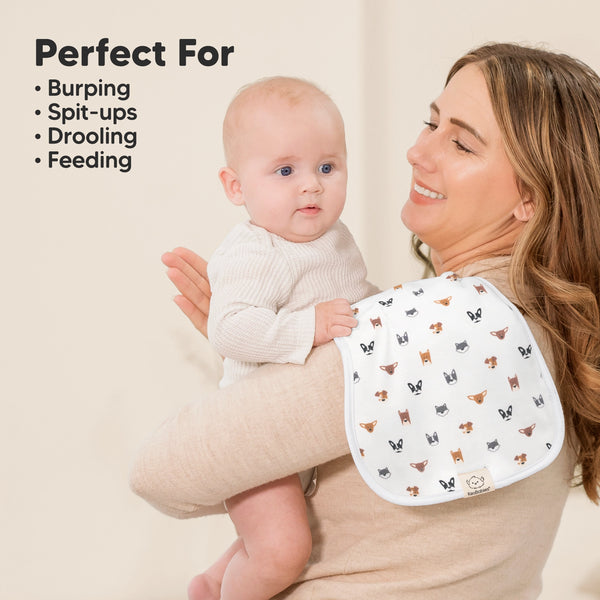 KeaBabies 5-Pack Urban Burp Cloths - Pets & Paws