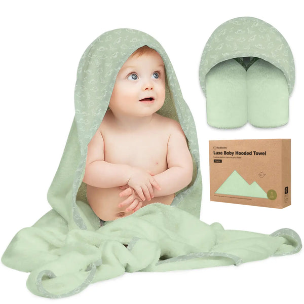 KeaBabies Cuddle Baby Hooded Towel - Dino