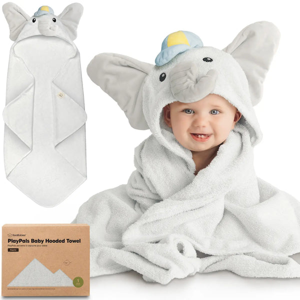 KeaBabies Cuddle Baby Hooded Towel-Ethan the Elephant