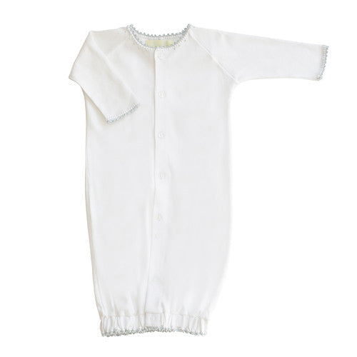 Pixie Lily Converter Gown Blue Trim Pima Cotton