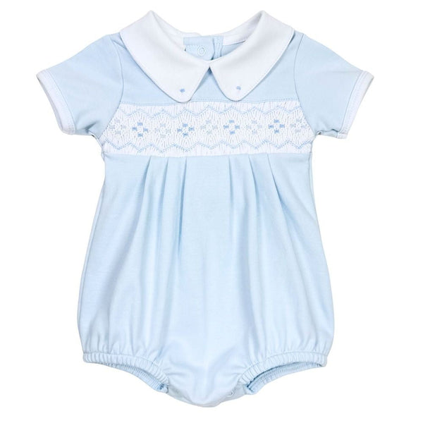 Magnolia Baby Blue Smocked Bubble