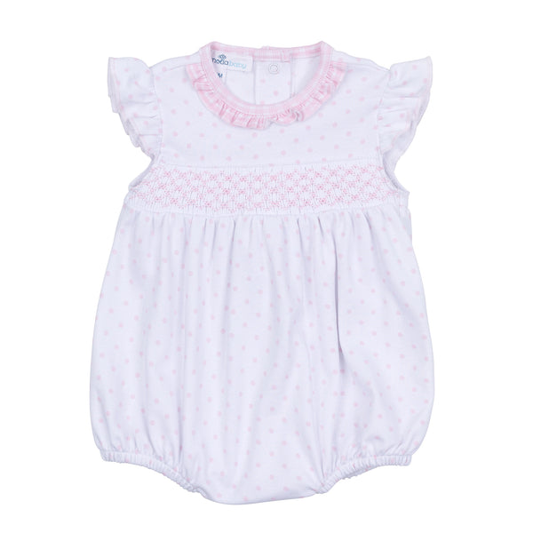 Magnolia Baby Gingham Dots Smocked Bubble