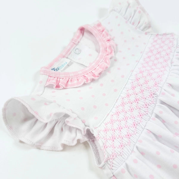 Magnolia Baby Gingham Dots Smocked Bubble