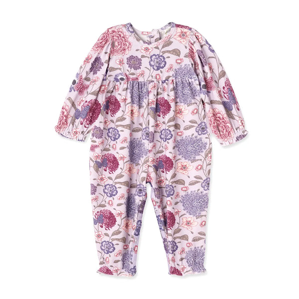 Tessa Babe Floral Empire Baby Girl Romper – Bamboo Vintage Bloom Ruffle