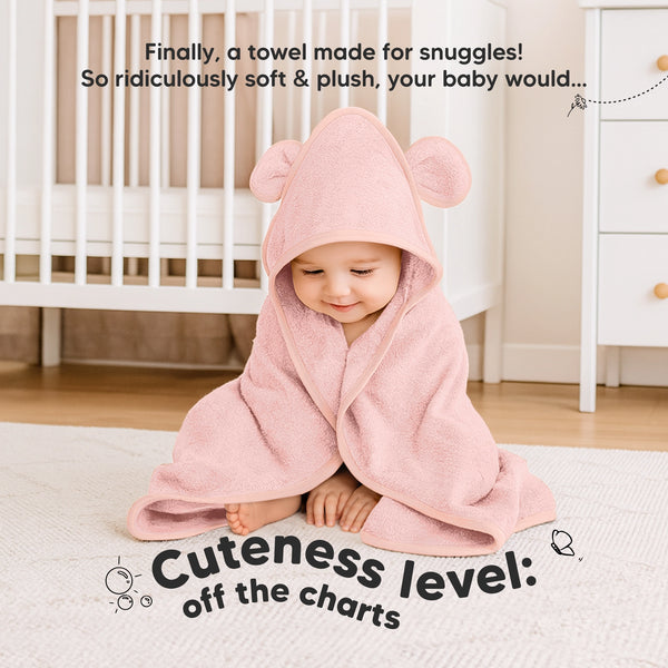 KeaBabies 2-pack Snuggle Baby Hooded Towels