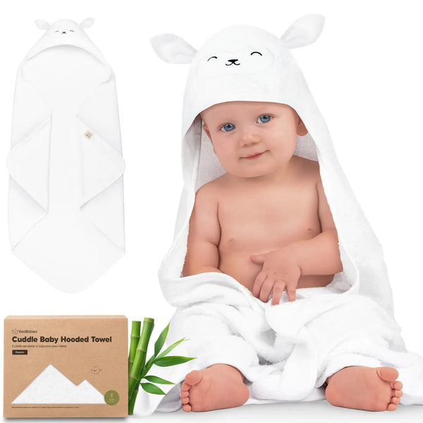KeaBabies Cuddle Baby Hooded Towel - Lamb